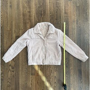 Light pink faux fur lined winter jacket size medium